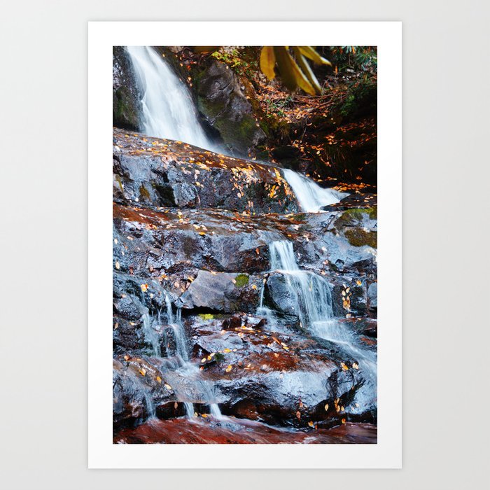 Autumn Waterfall Art Print