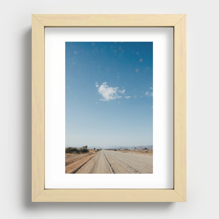 The open desert road Recessed Framed Print