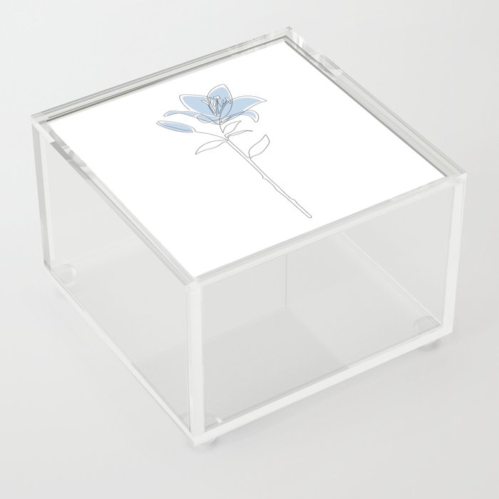 Blue Lily Acrylic Box