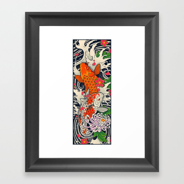 Art of Koi Fish Leggings Framed Art Print