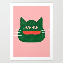 Pepe the Cat Retro Art Print