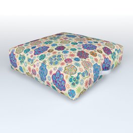 Cilia Breathe, a microscopic cross-section view Outdoor Floor Cushion
