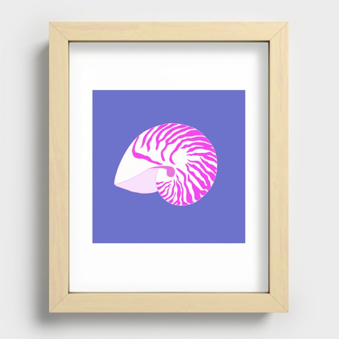 Purple Nautilus Shell Recessed Framed Print