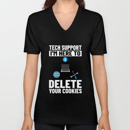 Tech Support IT Technical Engineer Helpdesk V Neck T Shirt
