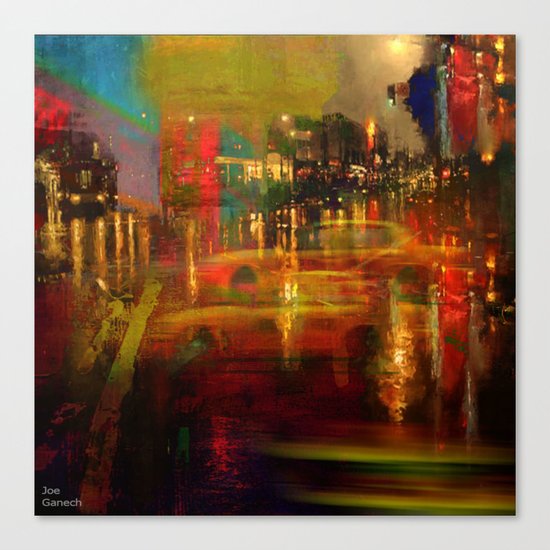 The yellow city of taxis Canvas Print