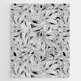 Abstcract black-and-white flowers Jigsaw Puzzle