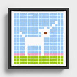 Unicorn 4 - Pixel art Framed Canvas