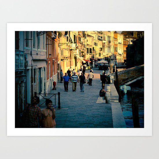 Along the Canal Art Print