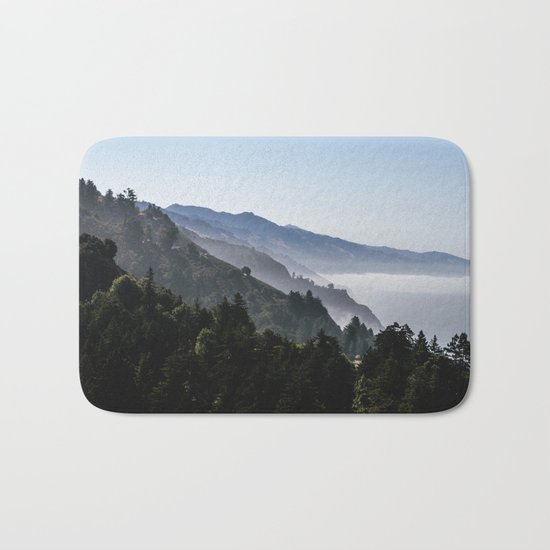 Blue Valley view Bath Mat