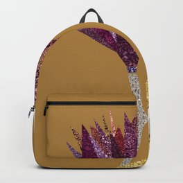 Purple Flower (orange) Backpack | Red, Encrusted, Plant, Flower, Yellow, Purple, Tan, Orange, Jewel, Digital 