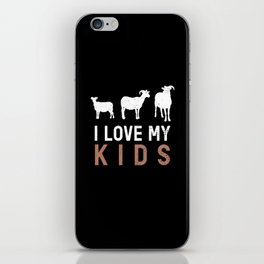 Goat I Love My Kids Goats iPhone Skin