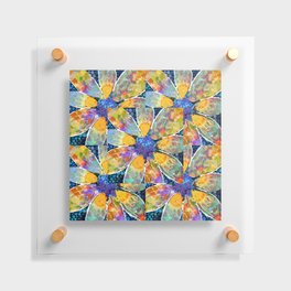 Whimsical Colorful Flower Art - Extrovert Floating Acrylic Print