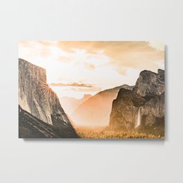 Yosemite Valley Burn - Sunrise Metal Print | Wanderlust, Mountain, Landscape, Elcapitan, Digital, Yosemite, Pattern, Nature, Abstract, Graphicdesign 