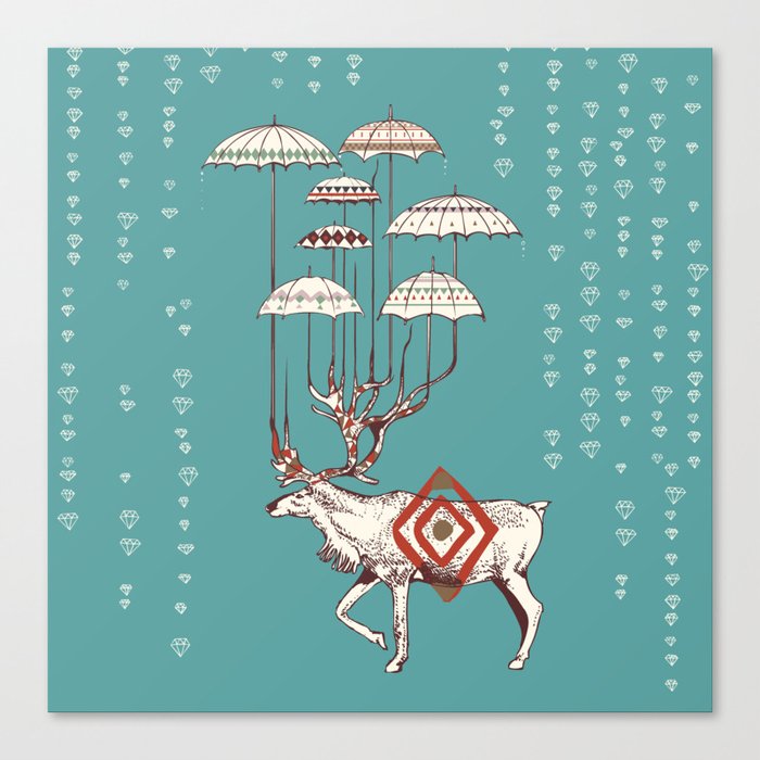 Rain Deer Canvas Print