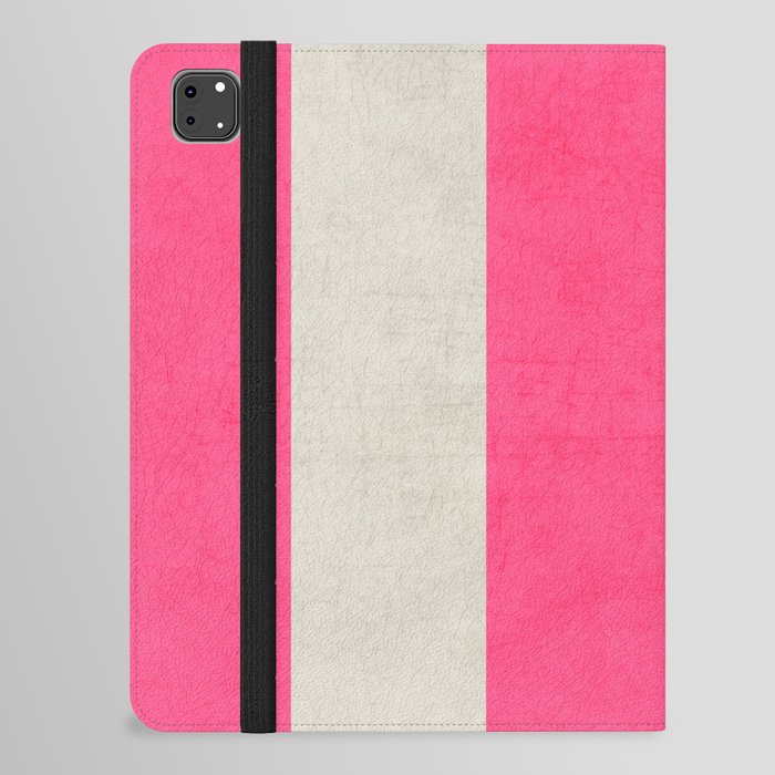 vintage hot pink stripes iPad Folio Case