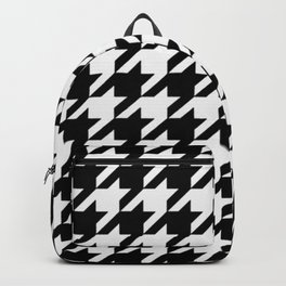 Classic Houndstooth Design Print Backpack