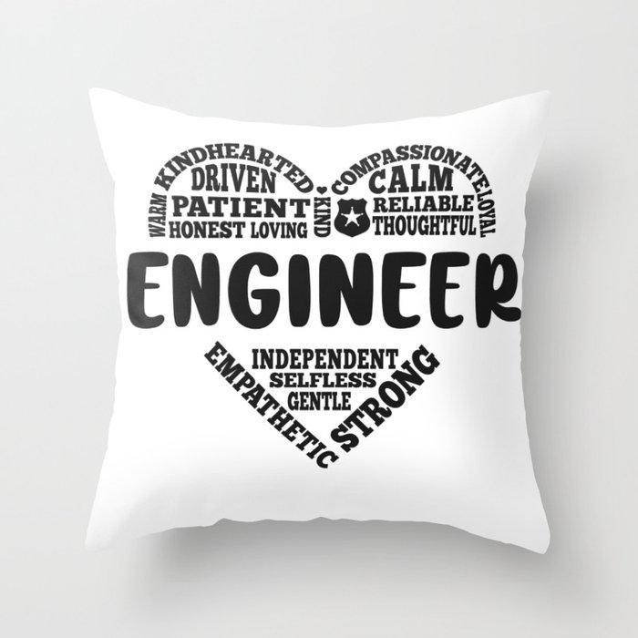 Engineer love Throw Pillow