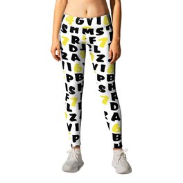 Numbers and letters Leggings | Language, Alphabet, Typing, Minimalism, Teacher, Books, Typography, Student, Reading, School 