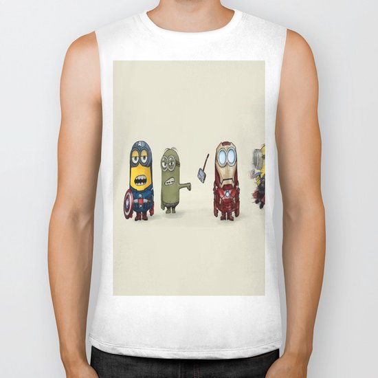 Minion Avengers Biker Tank