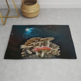 Lunar Mushrooms-Extraterrestrial Life Rug