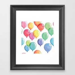 Balloons Pattern Framed Art Print