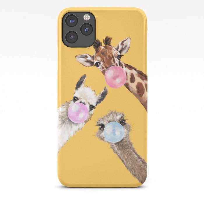 Bubble Gum Gang in Yellow iPhone Case