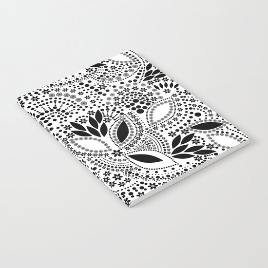 Black and white polka dot pattern . Notebook