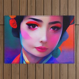 Geisha, Portrait Outdoor Rug