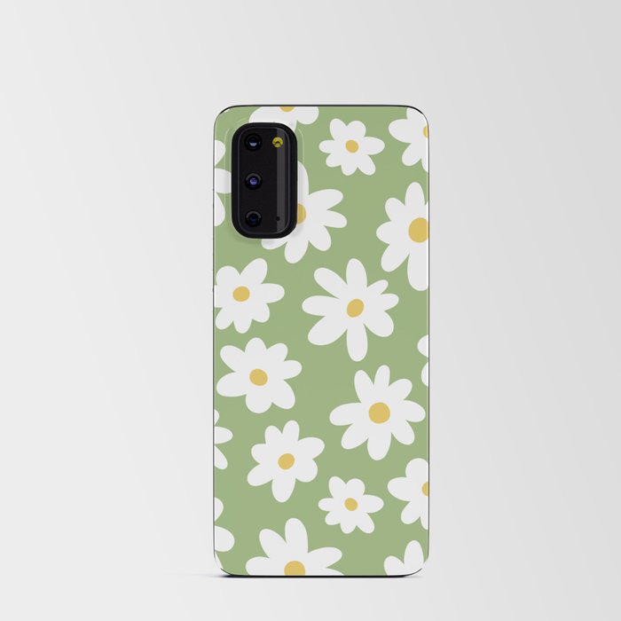 Daisy Flower Pattern (green/white/yellow) Android Card Case