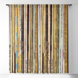 old vinyl records Blackout Curtain