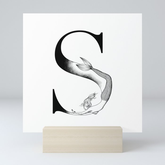 Mermaid Alphabet - S Mini Art Print