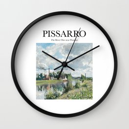 Pissarro - The River Oise near Pontoise Wall Clock