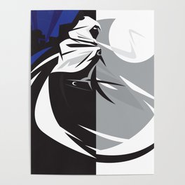 Moon Knight Abstract Flow Poster