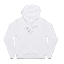 Sphynx Cat Arching Its Back - Naked Cat -  Simple Line - Minimal Hoody | Drawing, Naked, Kitten, Wrinkly, Kitty, Silhouette, Cat, Ink, Illustration, Line 