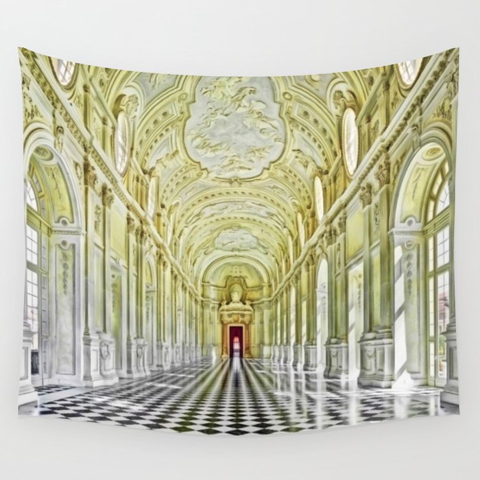 Galleria grande, Royal Palace of Venaria Reale, Italy Stock Photo