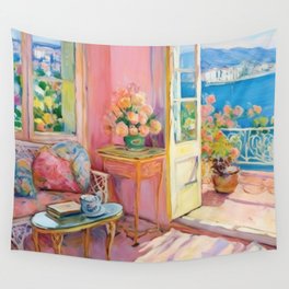 Aesthetic French Door, Sea Wall Tapestry