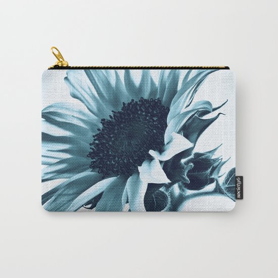 Blue Sunflower Carry-All Pouch