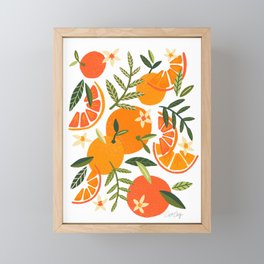 Orange Blooms – White Palette Framed Mini Art Print