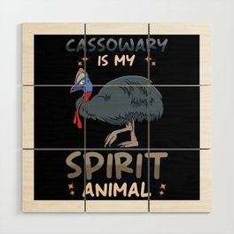 Cassowary Spirit Animal Wood Wall Art