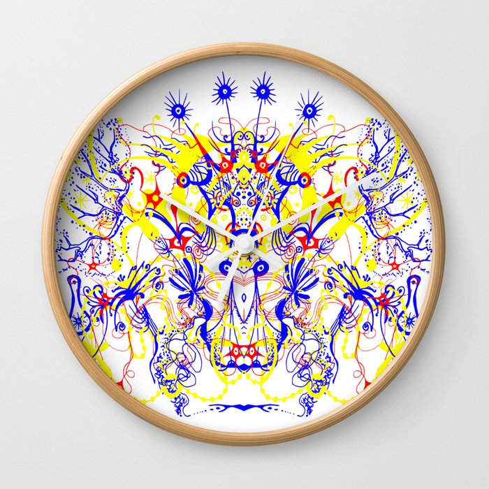 Butterfly with four horns Wall Clock