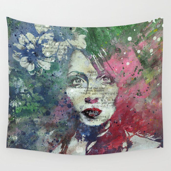 Mona lisa graffiti sale tapestry