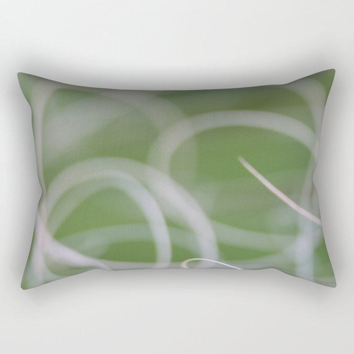Abstract Image of Green Palm Leaves  Rectangular Pillow