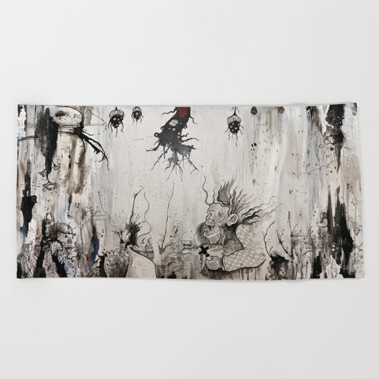 Black and White and a Rubin Beach Towel