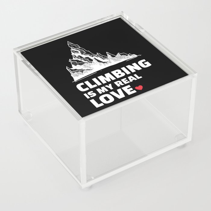 I love climbing Stylish climbing silhouette design for all mountain and climbing lovers. Acrylic Box