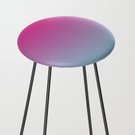 Healing  Blue and hot pink Aura Gradient Ombre Sombre Abstract  Counter Stool