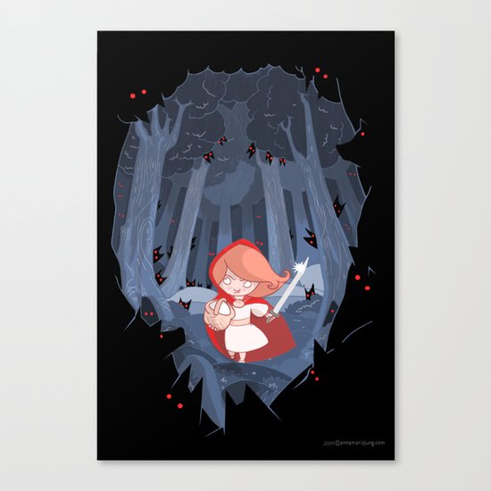 Little Red Fighting Hood Canvas Print