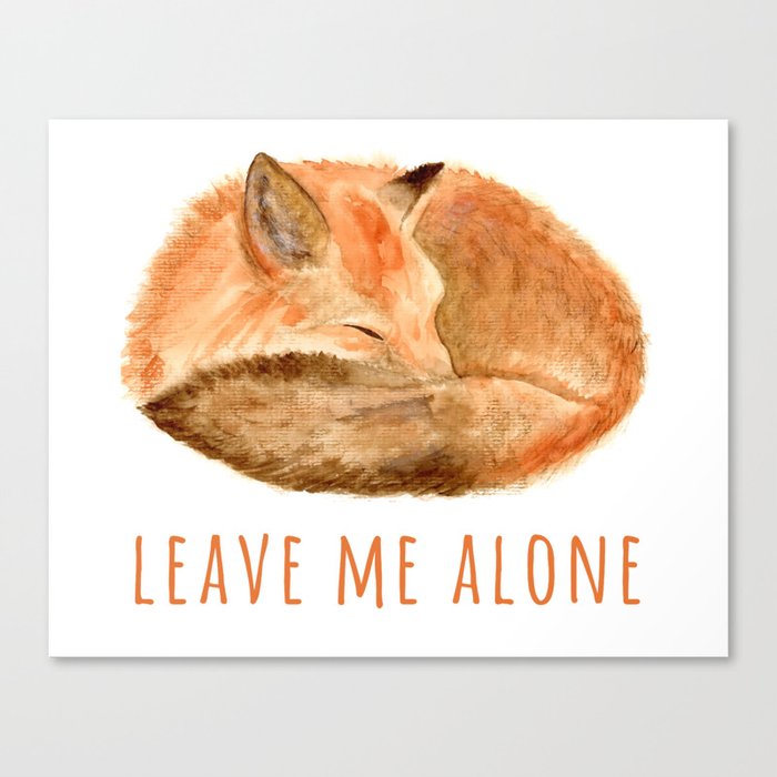 Leave Me Alone Fox Canvas Print
