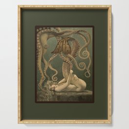 "Mermaid and Octopus" by David Delamare Serving Tray