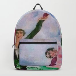 The Promenade, 1917 - by Marc Chagall  Backpack | Jewishpresent, Chanukahgift, Surrealism, Famouspainter, Painting, Famousartwork, Famouspainting, Vibrantcolors, Vividcolours, Vibrantcolours 