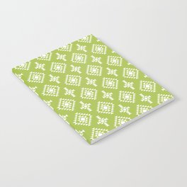 Light Green and White Native American Tribal Pattern Notebook